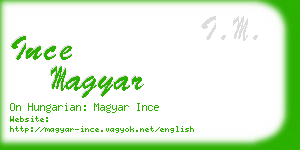 ince magyar business card